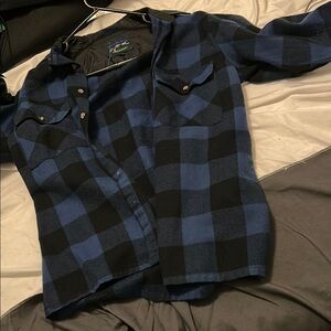 Men’s Blue Checkered Wool Flannel